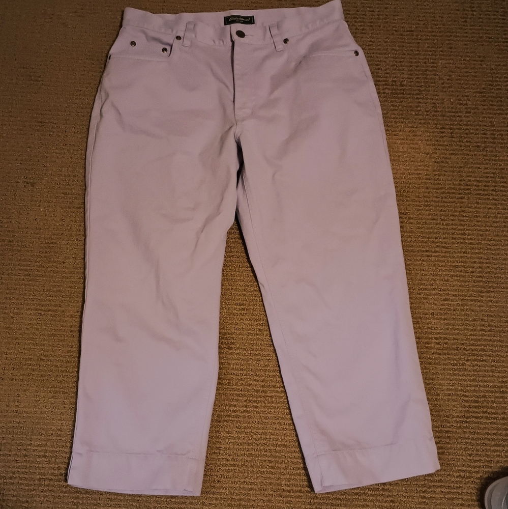 LAST CHANCE Pastel Lavender Cropped Straight Leg Pants
